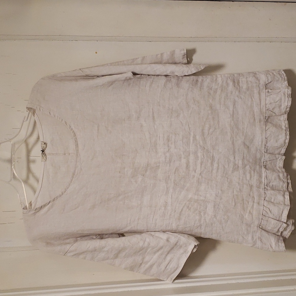 Lungo L'Arno 100% Linen Short Sleeve Made in Italy Small